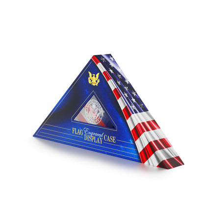 Flag display case gift box with American flag design